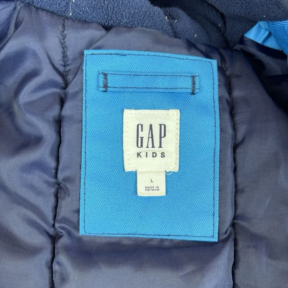 Gap Kids Boys Colorblock Winter Board Jacket Blue Orange Contrast Size Youth L